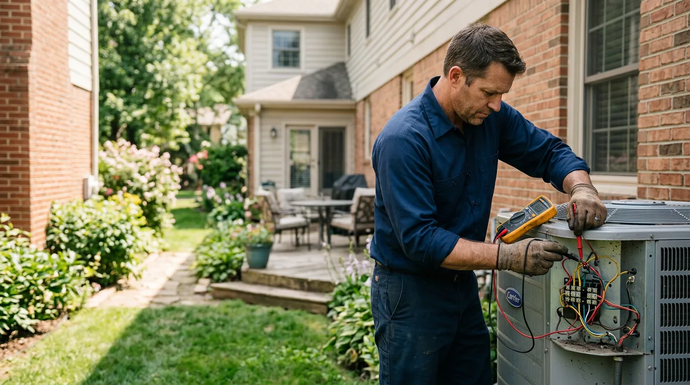 HVAC technician working near Matthews, MO
